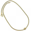 Collares con Dije 04.63.0008 Oro Laminado, Diseño de Cola de Raton, con Micro Pave Blanca, Pulido, Dorado