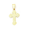 Dije Religioso 05.02.0065 Oro Laminado, Diseño de Cruz, Pulido, Dorado