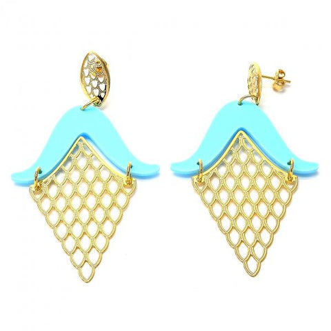 Arete Largo 02.09.0103.1 Oro Laminado, Resinado Acqua, Dorado