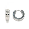 Argolla Huggie 02.384.0026.12 Acero Inoxidable, Diamantado, Acero