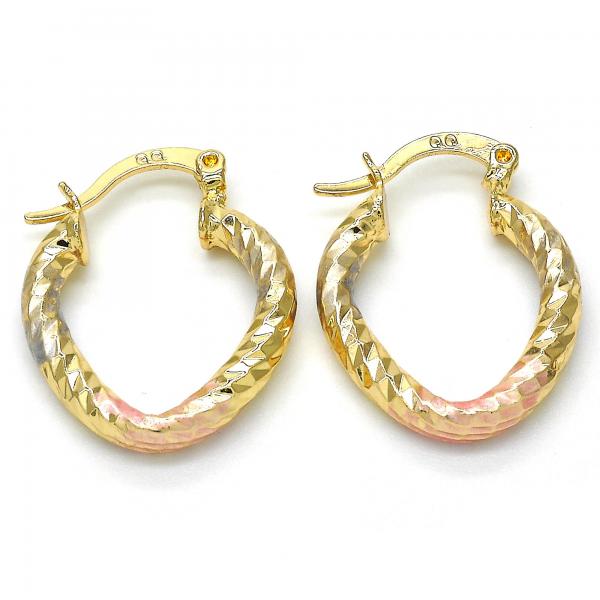 Argolla Pequeña 02.170.0209.15 Oro Laminado, Diamantado, Tricolor