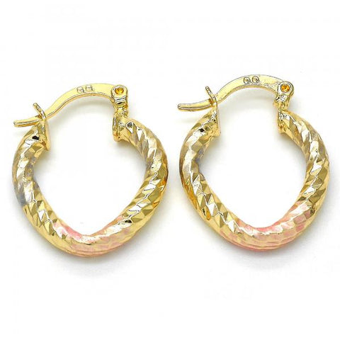 Argolla Pequeña 02.170.0209.15 Oro Laminado, Diamantado, Tricolor