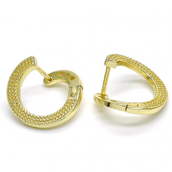 Argolla Huggie 02.186.0137.15 Plata Rodinada, Pulido, Dorado