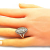 Anillo Elegante 01.380.0012.1.07 Oro Laminado, Diseño de Guadalupe y Flor, Diseño de Guadalupe, Pulido, Dorado