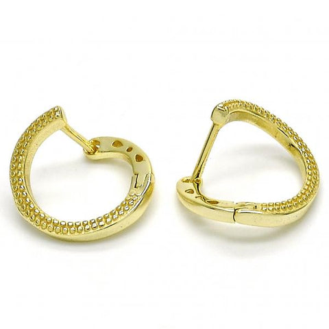 Argolla Huggie 02.186.0136.15 Plata Rodinada, Pulido, Dorado