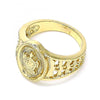 Anillo Elegante 01.351.0011.09 Oro Laminado, Diseño de Tortuga, Pulido, Dorado