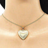 Dije Relicario 05.117.0029 Oro Laminado, Diseño de Corazon, Pulido, Dorado