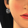 Argolla Pequeña 02.210.0299.8.20 Rodio Laminado, con Zirconia Cubica Negro y Blanca, Pulido, Rodinado
