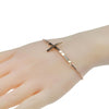 Pulsera Elegante 03.138.31803.08 Acero Inoxidable, Diseño de Cruz y Cola de Raton, Diseño de Cruz, con Zirconia Cubica Blanca, Oro Rosado