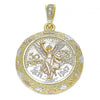 Dije Religioso 05.351.0146 Oro Laminado, Diseño de Moneda Centenario y Angel, Diseño de Moneda Centenario, Pulido, Tricolor