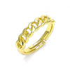 Anillo Multi Piedra 01.341.0036 Oro Laminado, Diseño de Cubana, Pulido, Dorado
