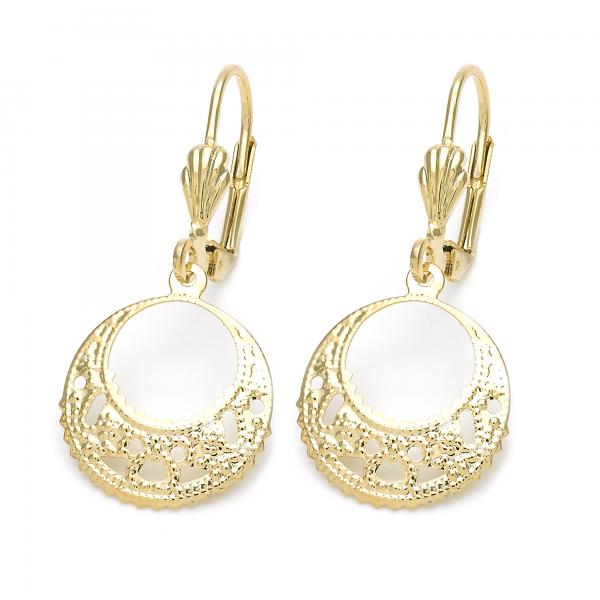 Arete Colgante 5.121.011 Oro Laminado, Diseño de Hueco, Dorado