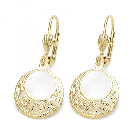 Arete Colgante 5.121.011 Oro Laminado, Diseño de Hueco, Dorado