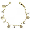 Pulsera de Dije 5.031.003.07 Oro Laminado, con Zirconia Cubica Blanca, Diamantado, Dorado