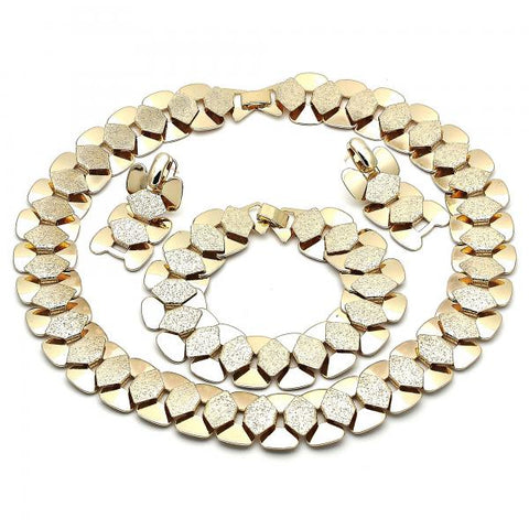 Collar, Pulso y Arete 06.372.0061 Oro Laminado, Mate, Dorado