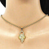 Dije Religioso 05.213.0112 Oro Laminado, Diseño de Angel, Pulido, Dorado