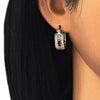 Argolla Pequeña 02.210.0302.1.20 Oro Laminado, con Zirconia Cubica Granate y Blanca, Pulido, Dorado