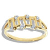 Anillo Multi Piedra 01.63.0141.06 Oro Laminado, con Zirconia Cubica Blanca, Pulido, Dorado