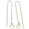 Arete Violador 02.64.0542 Oro Laminado, Diseño de Corazon, Dorado