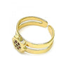Anillo Infantil 01.233.0013.1 Oro Laminado, con Micro Pave Granate, Pulido, Dorado