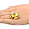 Anillo Multi Piedra 01.241.0006.09 Oro Laminado, con Cristal Blanca, Pulido, Dorado