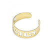 Anillo del Pie 01.376.0005 Oro Laminado, Diseño de Llave Griega, Pulido, Dorado