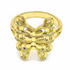 Anillo Elegante 01.233.0006.07 Oro Laminado, Diseño de Mariposa, Pulido, Dorado