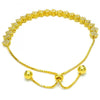 Pulsera Elegante 03.369.0005.2.10 Plata Rodinada, con Zirconia Cubica Blanca, Pulido, Dorado