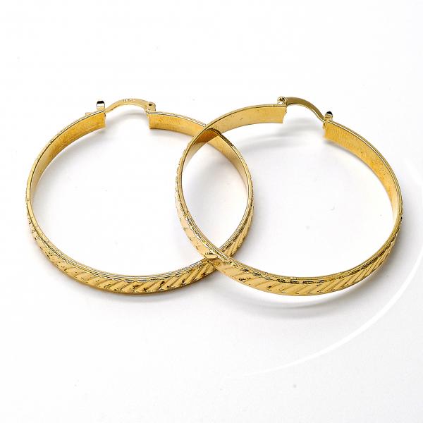 Argolla Mediana 5.152.013 Oro Laminado, Diamantado, Dorado