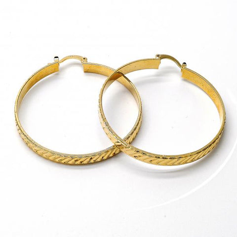 Argolla Mediana 5.152.013 Oro Laminado, Diamantado, Dorado