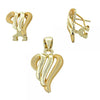 Juego de Arete y Dije de Adulto 10.59.0132 Oro Laminado, Pulido, Dorado