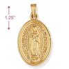 Dije Religioso 5.199.024 Oro Laminado, Diseño de Guadalupe, Pulido, Dorado