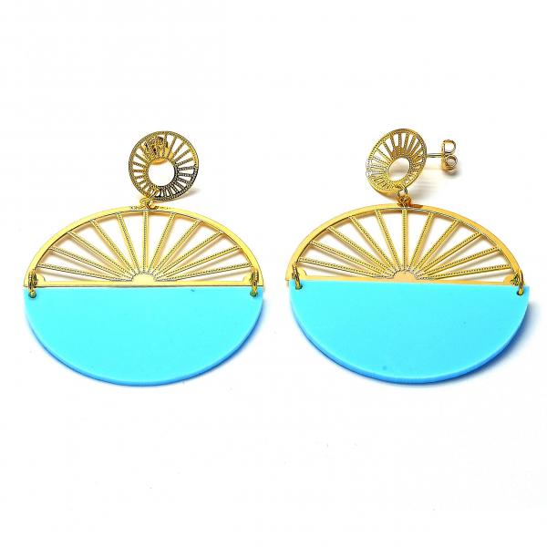 Arete Largo 02.09.0111.1 Oro Laminado, Resinado Acqua, Dorado