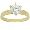 Anillo de Boda 5.164.011.06 Oro Laminado, Diseño de Solitario, con Zirconia Cubica Blanca, Pulido, Dorado