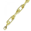 Pulsera Básica 04.362.0043.08 Oro Laminado, Diseño de Chunky, Pulido, Dorado