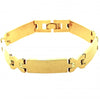 Pulsera Solida 5.035.008.1 Oro Laminado, Diseño de Besos y Abrazos, Pulido, Dorado