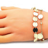 Pulsera de Dije 03.331.0211.08 Oro Laminado, Pulido, Dorado