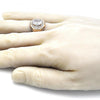 Anillo de Hombre 01.266.0050.10 Oro Laminado, con Zirconia Cubica Blanca y Micro PaveBlanca, Pulido, Dorado