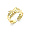 Anillo del Pie 01.233.0023 Oro Laminado, Diseño de Mariposa, Pulido, Dorado