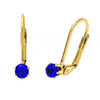 Arete Gancho Frances 5.128.101 Oro Laminado, con Zirconia Cubica Tanzanita, Pulido, Dorado