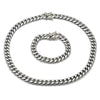 Collar y Pulso 06.116.0042.1 Acero Inoxidable, Diseño de Miami Cubana, Pulido, Acero