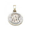 Dije Religioso 05.163.0036.1 Oro Laminado, Diseño de Jesus, Diamantado, Tricolor