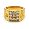 Anillo de Hombre 01.155.0028.10 Oro Laminado, con Zirconia Cubica Blanca, Diamantado, Dorado