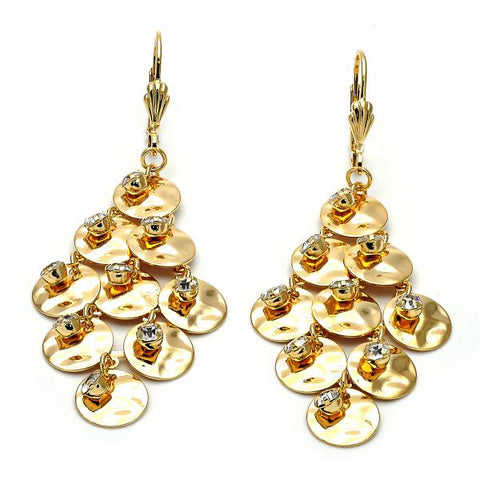 Arete Chandelier 5.094.005 Oro Laminado, con Zirconia Cubica Blanca, Pulido, Dorado