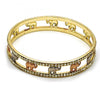 Aro Individual 03.53.0003.05 Chapa de Oro, Diseño de Elefante, con Zirconia Cubica Blanca, Pulido, Tricolor