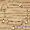 Pulsera de Dije 03.105.0035.10 Oro Laminado, Diseño de Zapato, Diamantado, Dorado