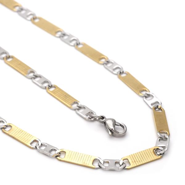 Collar y Pulso 04.113.0055.24 Acero Inoxidable, Diseño de Mariner, Diamantado, Dos Tonos