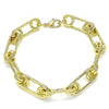Pulsera Básica 04.362.0043.08 Oro Laminado, Diseño de Chunky, Pulido, Dorado