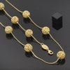 Collar y Pulso 5.010.004 Oro Laminado, Diseño de Bola, Dorado