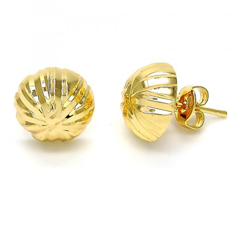 Arete Dormilona 02.100.0054 Oro Laminado, Diamantado, Dorado